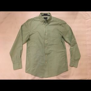 IZOD men’s mint green & white striped dress shirt